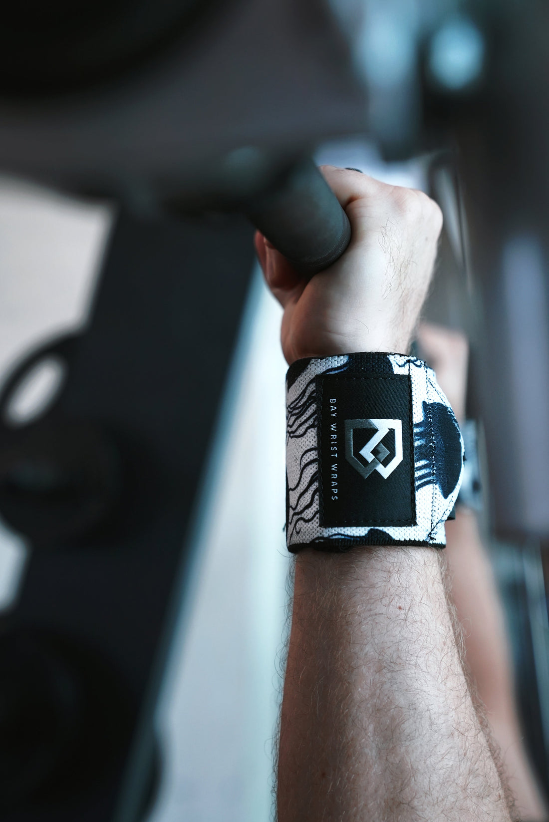 Wrist wraps for bench press: Bay Gear Co. Jellyfish wrist wraps on a heavy bench